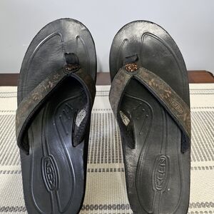 Keen Black Slip-On Sandal with Subtle Stitch Detail